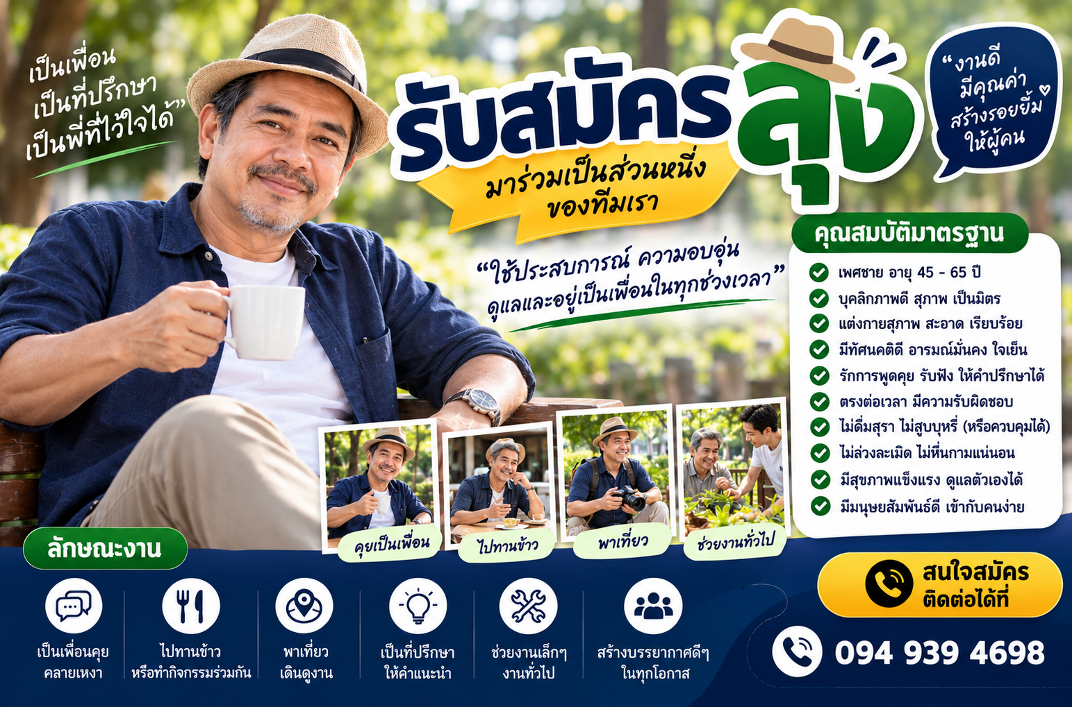รับสมัครลุงเพื่อนคู่ใจ